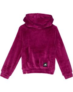 New Balance Girls Core Fuzzy Hoodie Big Kids