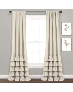 Lush Decor Allison Ruffle Window Curtain Panel Pai
