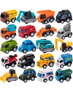 weilaga 20 Piece Die-Cast Pull Back City Cars and 