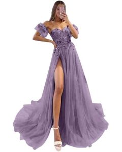 Corset Glitter Tulle Prom Dresses for Women Ball G