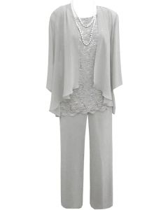 3 Pieces Mother of The Bride Dresses Pant Suits wi