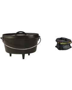 Lodge L10DCO3 Cast Iron Deep Camp Dutch Oven Pre-