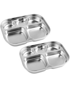 Stainless Steel Divided Plates Tray 5 Section Ki