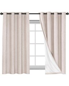 Linen Blackout Curtains 63 Inches Long 100 Absolu