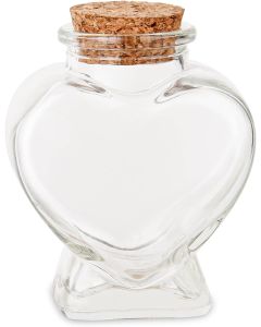 Wondeken1PCS Emptyi Mini Glass Heart-Shaped Bottle