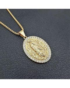 Stainless Steel Virgin Mary Gold Necklaces Pendant