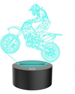 Novelty 3D Illusion Lamps MTB Motocross Bike LED N