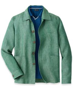 Paul Fredrick Mens Linen Shirt Jacket