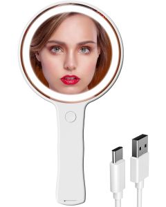 UPFOX Handheld Makeup Mirror with USBType-C Charg