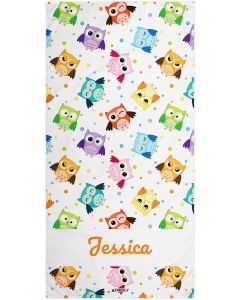 TRIENCY Personalized Beach Towel Owl Towels 30x60 