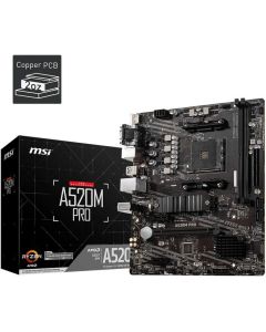 MSI Pro AMD A520 AM4 Micro ATX DDR4-SDRAM Motherbo