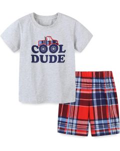 FunnyPaja Boys Summer Short Sets Outfits Shark Din