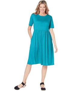 Woman Within Womens Plus Size Empire Waist Tee Dr