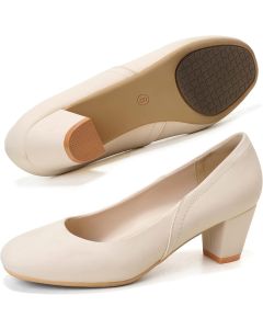 HHTCAL Low Block Heel Pumps for Women 2 inch Comfo