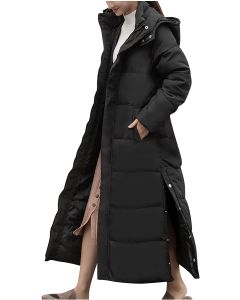 Womens Hooded Long Down Jacket Thickened Maxi Par