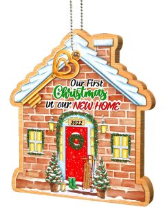 COUPLE FOX New Home Christmas Ornament 2022 House