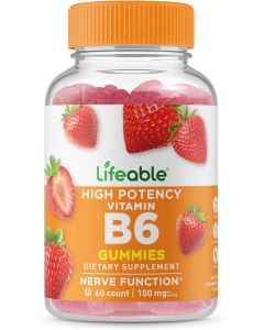 Lifeable Vitamin B6 100mg - Great Tasting Natural 