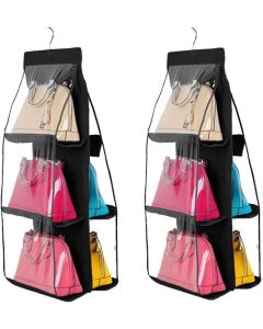 HAN SHENG 2 Pcs 6 Pockets Hanging Purse Handbag Or