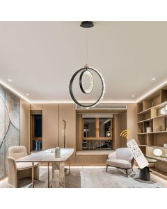 Oninio Dimmable Modern LED Chandelier2 Rings 50W 