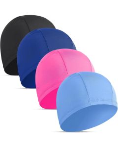 4 pcs Elastic Swim Caps for Both Women Men Kid
