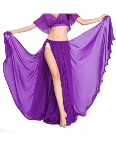 ROYAL SMEELA Chiffon Belly Dance Skirt Slit Long B
