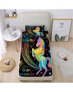 Zillons DXH Dreamy Unicorn Bed Sheets Set Twin Siz