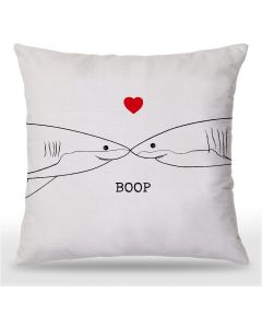 Udinaz Shark Boop Kiss Love Heart 18 x 18 Inches T