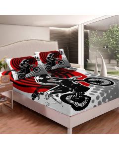 Feelyou 3D Dirt Bike Bedding Set Boys Kids Extreme