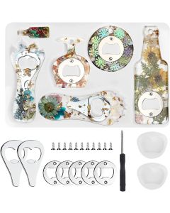 Bottle Opener Mold Kit Beer Cola Cap Tool Epoxy Re