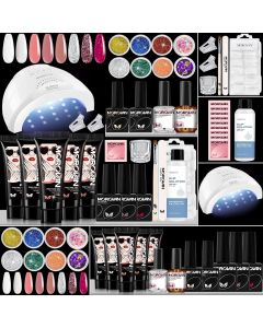 Morovan Poly Gel Nail Kit with 48W LED Nail Lamp 8