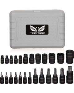 Torx Bit Socket Set 25 Piece Set - Torx and Exter