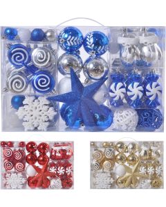 Phreewill 130ct Christmas Tree Ornaments Set Shat