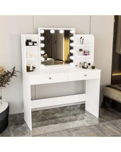Boahaus Sophie Modern Vanity Makeup Desk with Holl