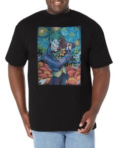 WARNER BROS Mens Big Tall Joker Starry T-Shirt
