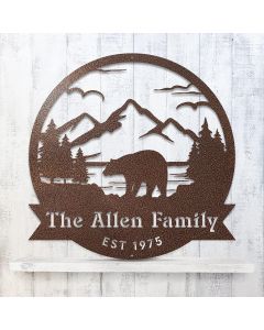 RealSteel Great Outdoors Bear Monogram - Custom Me