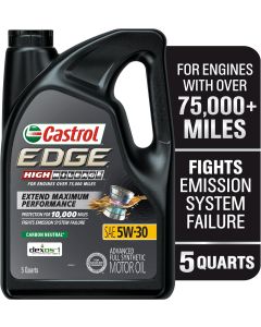 Castrol 03128C Edge High Mileage 5W-30 Advanced Fu