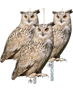 Kungfu Mall Owl to Keep Birds Away 3 Pack Bird Sc