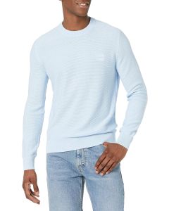 BOSS Mens Cotton Blend Logo Patch Sweater