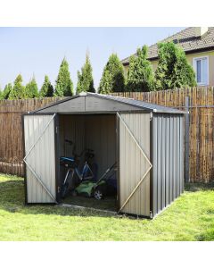 VEIKOU 8x12FT Outdoor Storage Shed with Thickened 